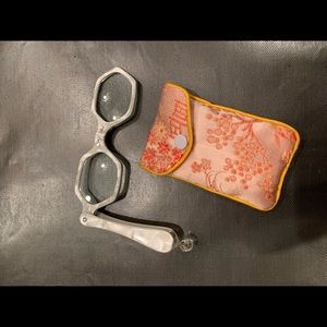 Lorgnette Folding Reading Glasses, 1950's